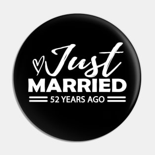 52th Wedding Anniversary - 52 years anniversary Pin