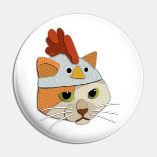 Paper Cut Cats Series! Chicken Head Pin