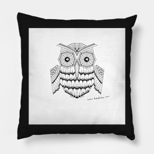 Abstract Owl Pillow