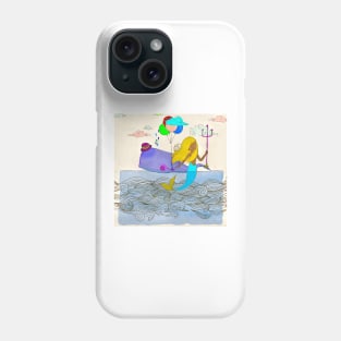 Starring the Mermaid and the Whale. Phone Case