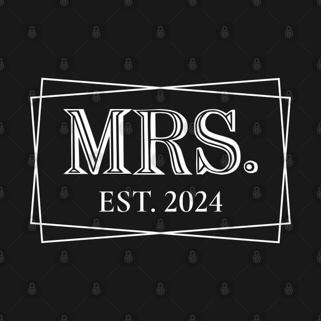 Mrs Est. 2024 Couples Matching Mr & Mrs by Mind Your Tee