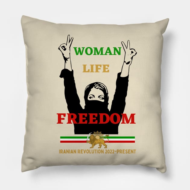 Iranian Revolution for freedom. Pillow by GenXDesigns