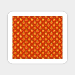 Orange Jack O Lantern Pattern Magnet