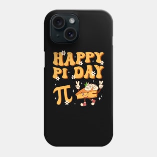 Groovy Happy Pi Day Mathematics Math Teacher Pi Day 3.14 Phone Case