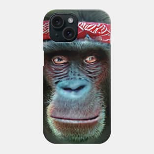 Funny cheeky chimps bored monkey ape Phone Case