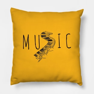 Music Typography Pillow