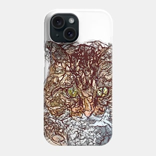 Abstract cat art Phone Case