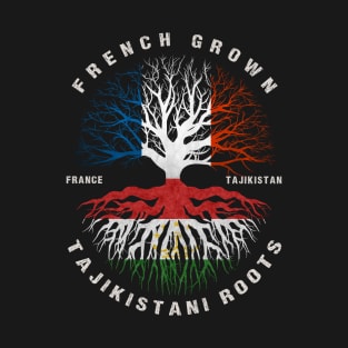 French Grown Tajikistani Roots Tajikistan Flag T-Shirt