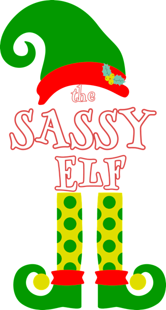 The Sassy Elf Family Matching Christmas 2020 Gift  Kids T-Shirt by NiftyGiggles