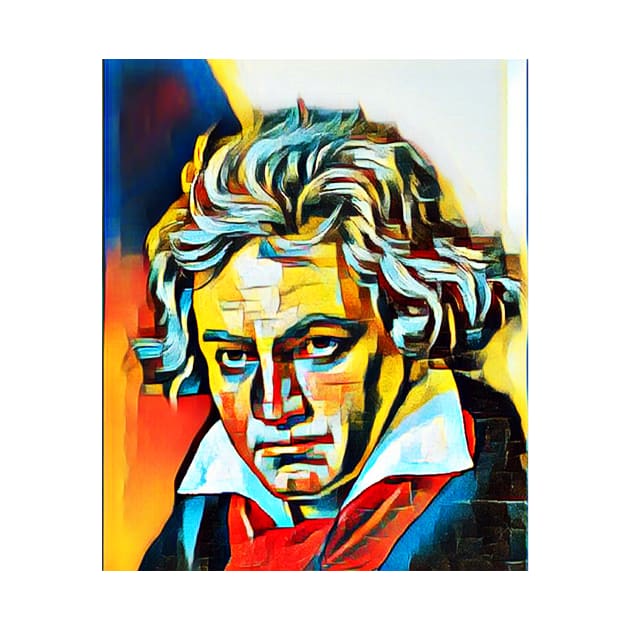 Ludwig van Beethoven Abstract Portrait | Ludwig van Beethoven Artwork 2 by JustLit