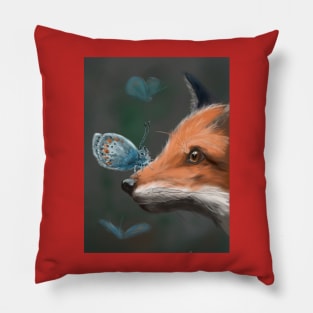 Fox&Butterfly Pillow