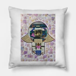 Buddha Speaks Hamsa by Harriette Knight Pillow