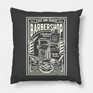 Vintage Barbershop Pillow