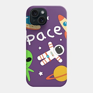 cute space drawing Phone Case