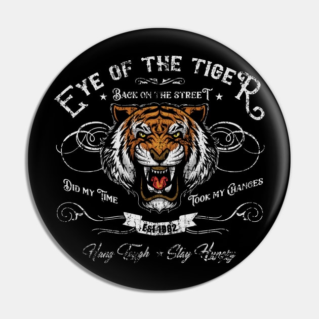 The Eye of the Tiger, distressed - Rocky Pin by woodsman