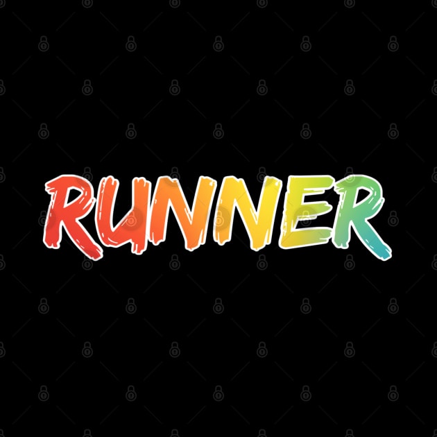 Runner Tie Dye Colorful Running Design by DesignsbyZazz