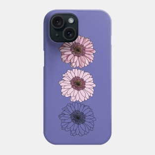 Floral Art Three Gerberas Column Phone Case