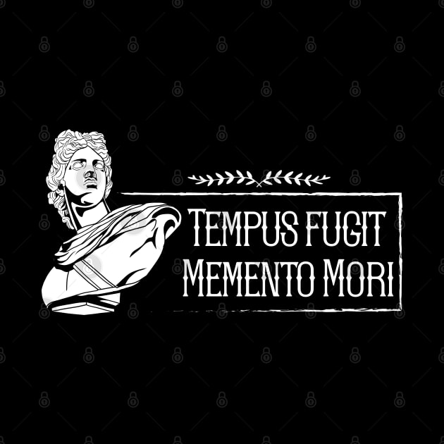 Latin saying - Tempus Fugit Memento Mori by Modern Medieval Design