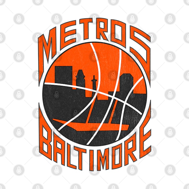 Vintage Baltimore Metros Basketball by LocalZonly