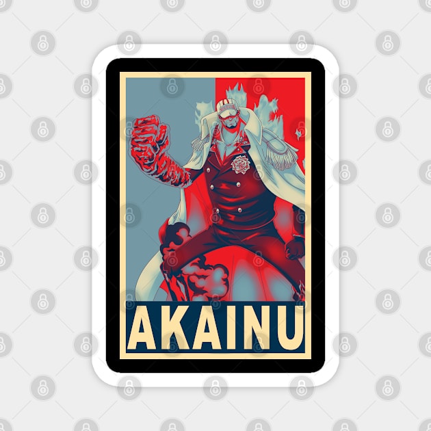 Akainu Poster - One piece Magnet by Jack Jackson