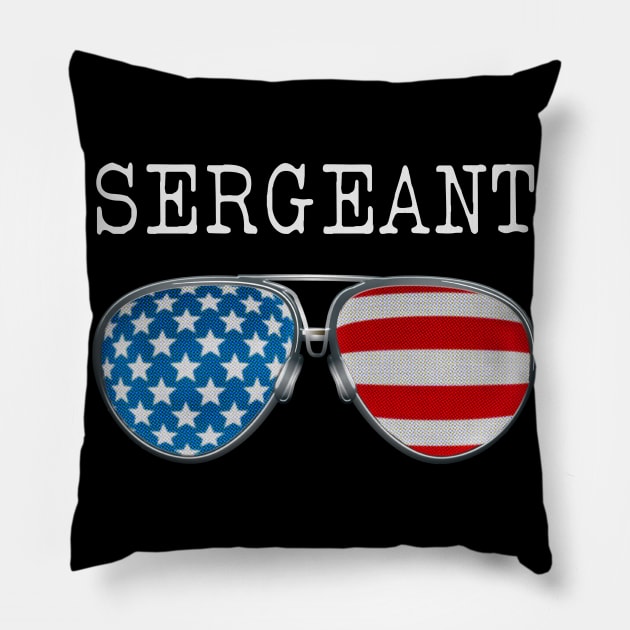 AMERICA PILOT GLASSES SERGEANT Pillow by SAMELVES