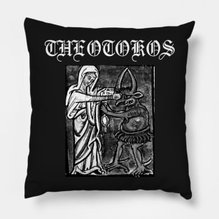 Virgin Mary Punching The Devil Metal Hardcore Punk Gothic Pillow