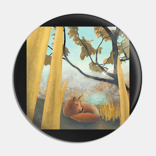 sitting fox river painting Pin by druidwolfart