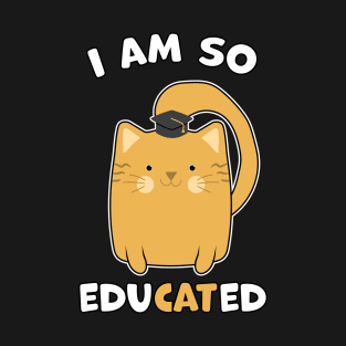 Orange Cat Graduation Gift Cat Lover T-Shirt