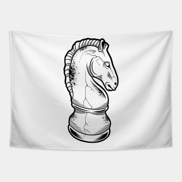 chess horse Tapestry by Adorline