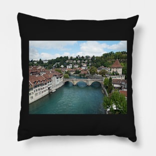 The River Aare, Bern, Switzerland Pillow