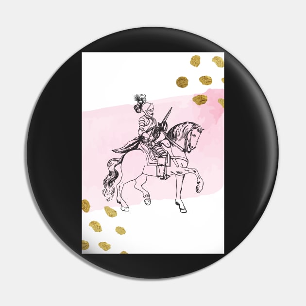 Knight in Shining Pink Glory Pin by localchubbygrl