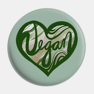 Vegan Green Heart Pin