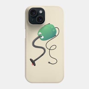 Cute vacuum cleaner cartoon humour Phone Case