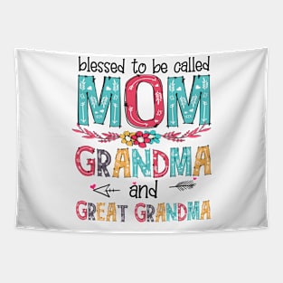 Blessed To Be Called Mom Grandma Great Grandma Mother's Day Tapestry