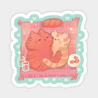 Cosy Cats Cuddle Picnic Magnet