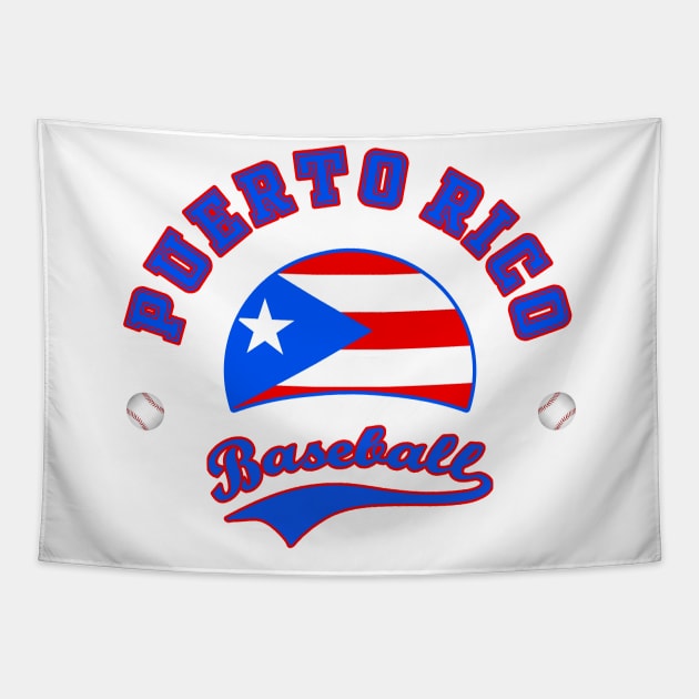 Puerto Rico Baseball Team Tapestry by CulturedVisuals