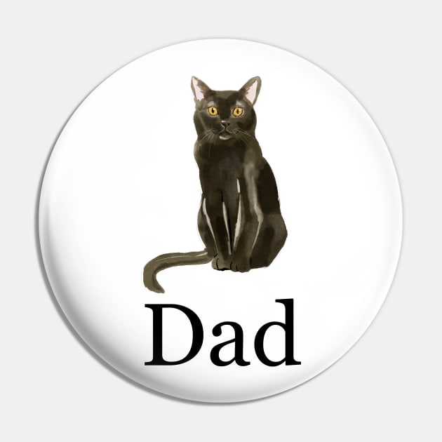 Bombay Cat Dad, Cat Dad Gift, Cat Dad Present, Cat Daddy, Gift for Cat Dad, Gift from the Cat, Present from the Cat Pin by Buttercups and Sunshine
