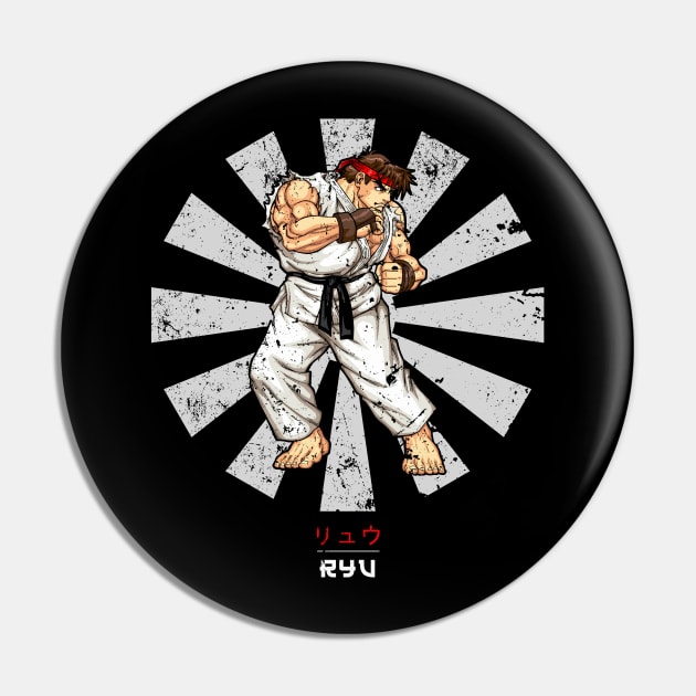 Ryu Street Fighter Retro Japanese Pin by Nova5