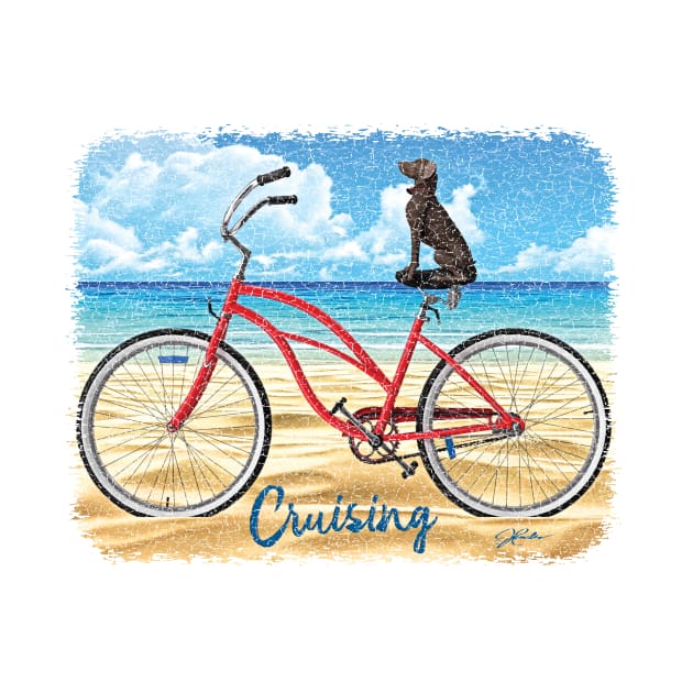 Cruising: Dog on a Bike on the Beach by jcombs