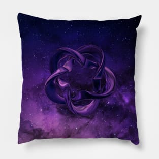 Purple Galaxy Print Floral Flower Pillow