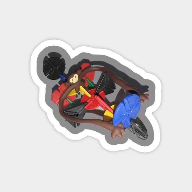 Monkey Ride Magnet by MMSTUDIOCP