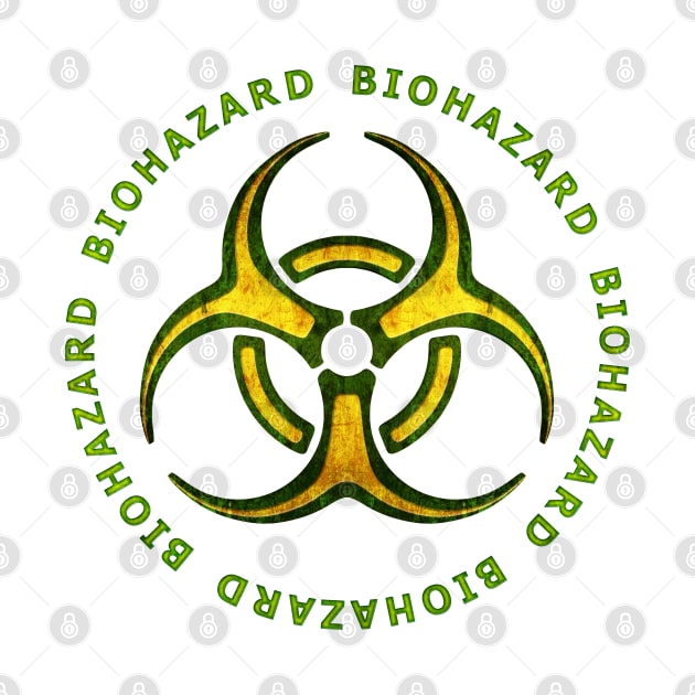 Green Biohazard Sign by Packrat