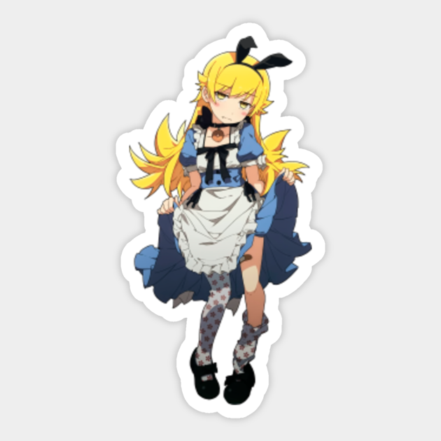 Monogatari Shinobu Oshino Bakemonogatari Sticker Teepublic Au