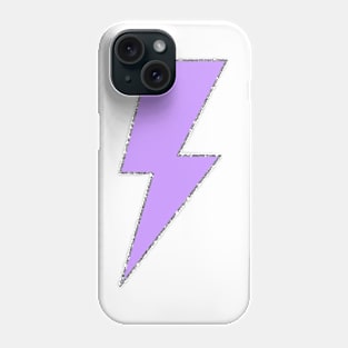 purple and glitter lightning bolt Phone Case