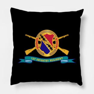 1st Infantry Regiment w Br - Ribbon Pillow