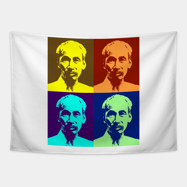 Ho Chi Minh Pop Art Design Tapestry by Naves