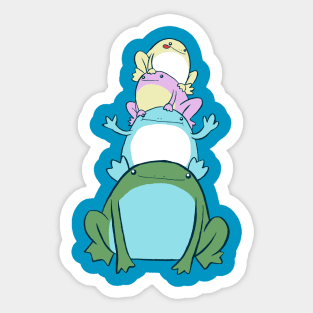 Frog Holding a Gift Sticker for Sale by SaradaBoru