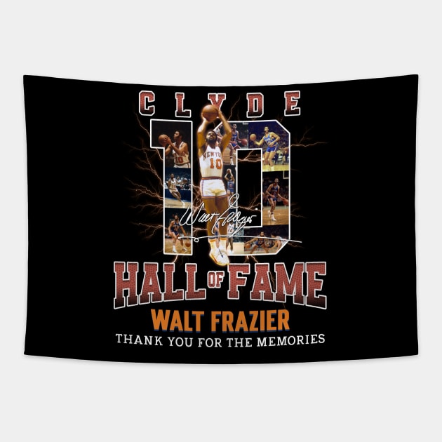 Walt Frazier The Clyde Basketball Legend Signature Vintage Retro 80s 90s Bootleg Rap Style Tapestry by CarDE