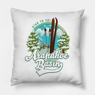 Arapahoe Basin Utah skiing logo Pillow
