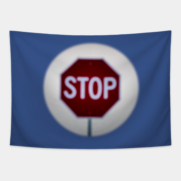 Blurry Stop Tapestry by gdb2